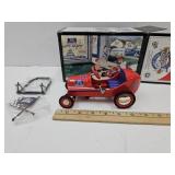 Pedal Car Bank W Helmet, Jack, Flag Makes Sounds