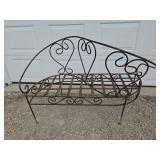 Vintage  Unusual Metal Gossip Bench 47 x 19 x 34"h