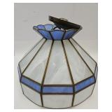 Stained Glass Hanging Light Globe Fisture 15" w