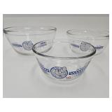 Set of Pillsbury Doughboy Mixing Bowls 1 QT -2.5Q