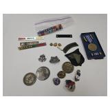 Military Items; Pins, Bars, Stripes +