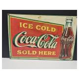 Metal Coca Cola Sign 17 x 12"