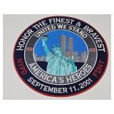 LARGE Honor The FINEST & BRAVEST Patch 12" w