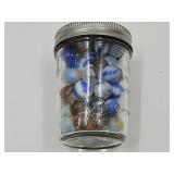 50 Beautiful Marbles In 1 Cup Ball Jar