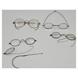 4 Antique Metal Eyeglasses One 1/10 12k