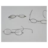 Small Oval Gold Tone Antique Optical Glasses