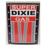 VTG Porcelain Enamel Sign SUPER DIXIE GAS 18 x 24"