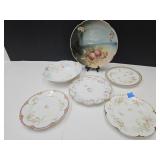 VTG Bowl & Plates; Haviland & Large Bavaria Plate