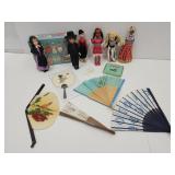 Vintage Dolls, Hand Fans & Dolls Oriental +