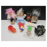 Vintage Troll Dolls & Wishnik Up To 9"