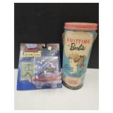 VTG Barbie Knitting Box EMPTY & Starting Lineup