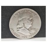 1952 D Franklin Silver Half Dollar Coin