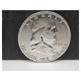 1952 Franklin Silver Half Dollar Coins