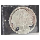 1 Troy Ounce Silver Round W Buffalo