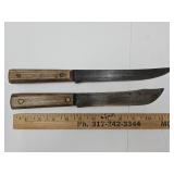 2 Vintage Butcher Knives