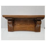 Beautiful Antique Oak  Wall Shelf 29.5 x 8 x 13.5"
