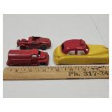 VTG Toys; USA 4.5" Car, Tootsie Toy 3 3/4" Car +
