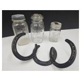 Horseshoe Hooks & Ball Jars