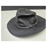 USA Leather Hat Sz L