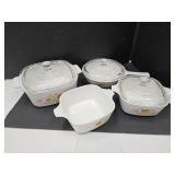 Corning Ware Baking Dishing Dishes 2 W Lids To 7"