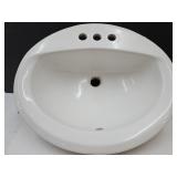 Oval Bathroom Sink 21 x 18"