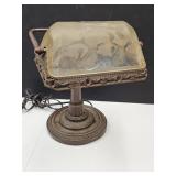 Heavy Vintage Desk Lamp 15" high