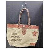 Mona B. LIVE, WORK & CREATE Purse 18" W