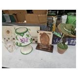 Stain Glass Humming Bird, Ceramic Bud Vases +