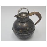 Antique  England Silver Plated Ratten Tea Pot