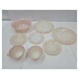 Fire King Pink Swirl Dishes