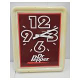 DR. PEPPER Advertising Clock 14 x 17"