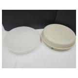 2 Tupperware Savers- 1 Divided Veggie Carrier 13"D