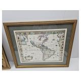 1626 Map Print Purchased In Williamsburg VA 25x21