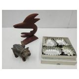 Cast Iron Flying Pig, Set of Tartlet Tins, +