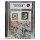 German WWII Stamps & Bronze Coins Set