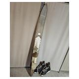 Vintage Wood Slalom Skis & Ice Skates