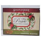 NIB Season Of Peace Ceramic Platter Cracker Barrel