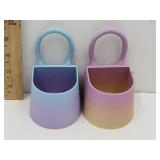 2 Birk Bag Pots- Rainbow Pinl/Ye, & Bl/Pur