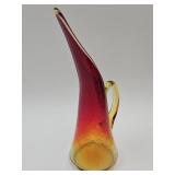 MCM Amberina Stretch Swung  14.5" high Vase