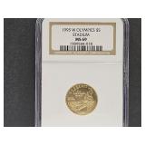 Graded  MS69 $5 Gold Coin 1995 W Olympics