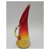 MCM Amberina Stretch Swung  12.5" high Vase