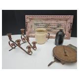 Primitive Home Decor, Stoneware Bottle, +