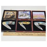 Lot Of Knives W Display Boxes