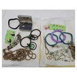 Costume Jewelry Lot; Choker, Earring +