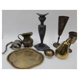 Metal Lot Brass & Silver Plate +
