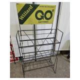 Adv Store Display Willard Go Batteries 25 x 47"h