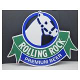 20" Metal Rollig Rock Premium Beer Sign