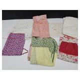 Vintage Aprons & 3 VTG Laundry Bags