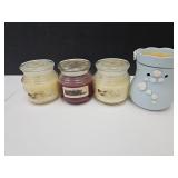 Lot OF Scented Candles & Candle Warmer