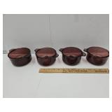 Vintage Mexico Amethyst Glass Bowls 4.5" W